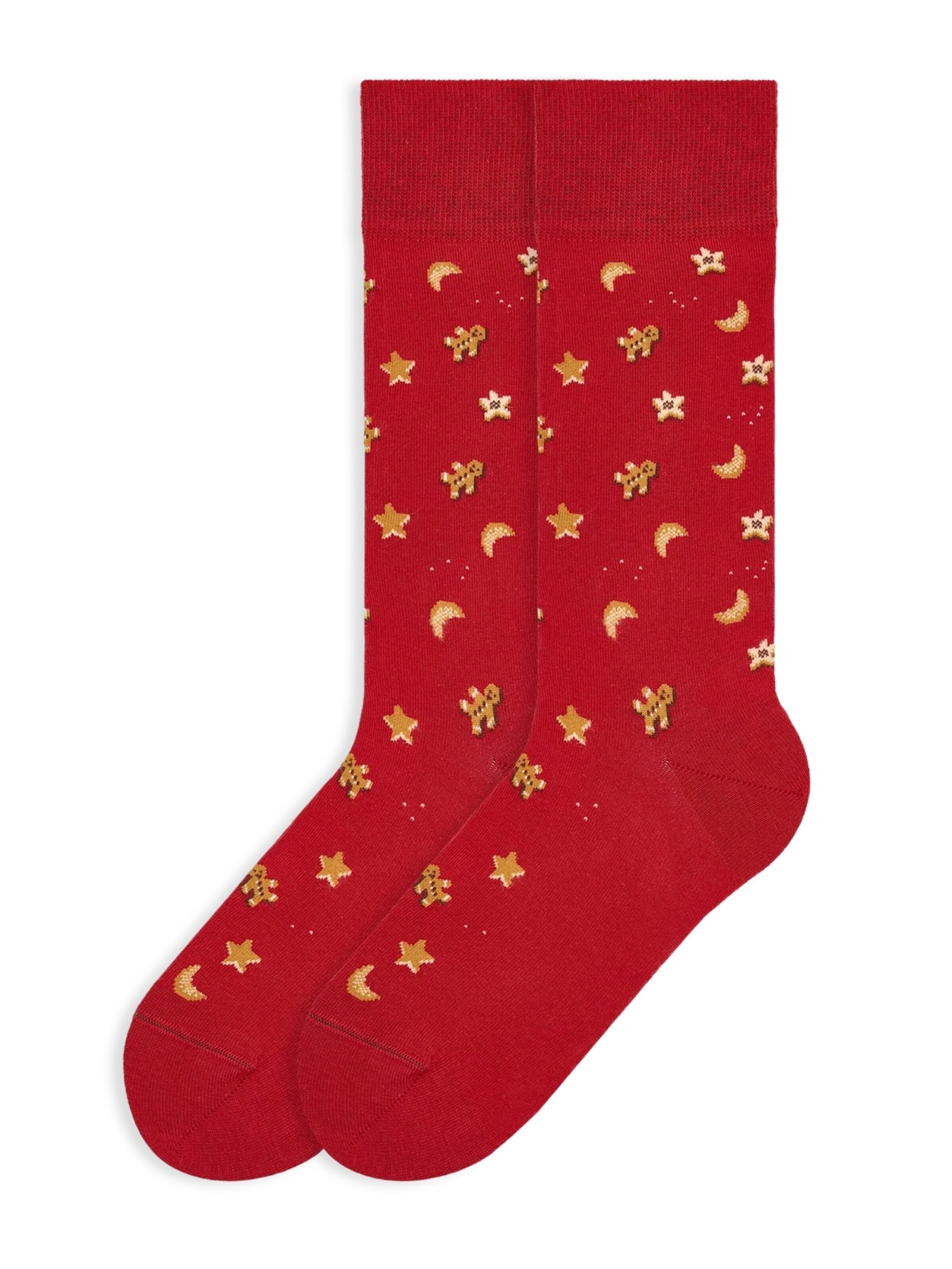 Von Jungfeld Socks 'Vanillekipferl Icon' in Red: front