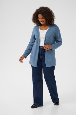 KAFFE CURVE Gebreid vest 'Farsia' in Blauw