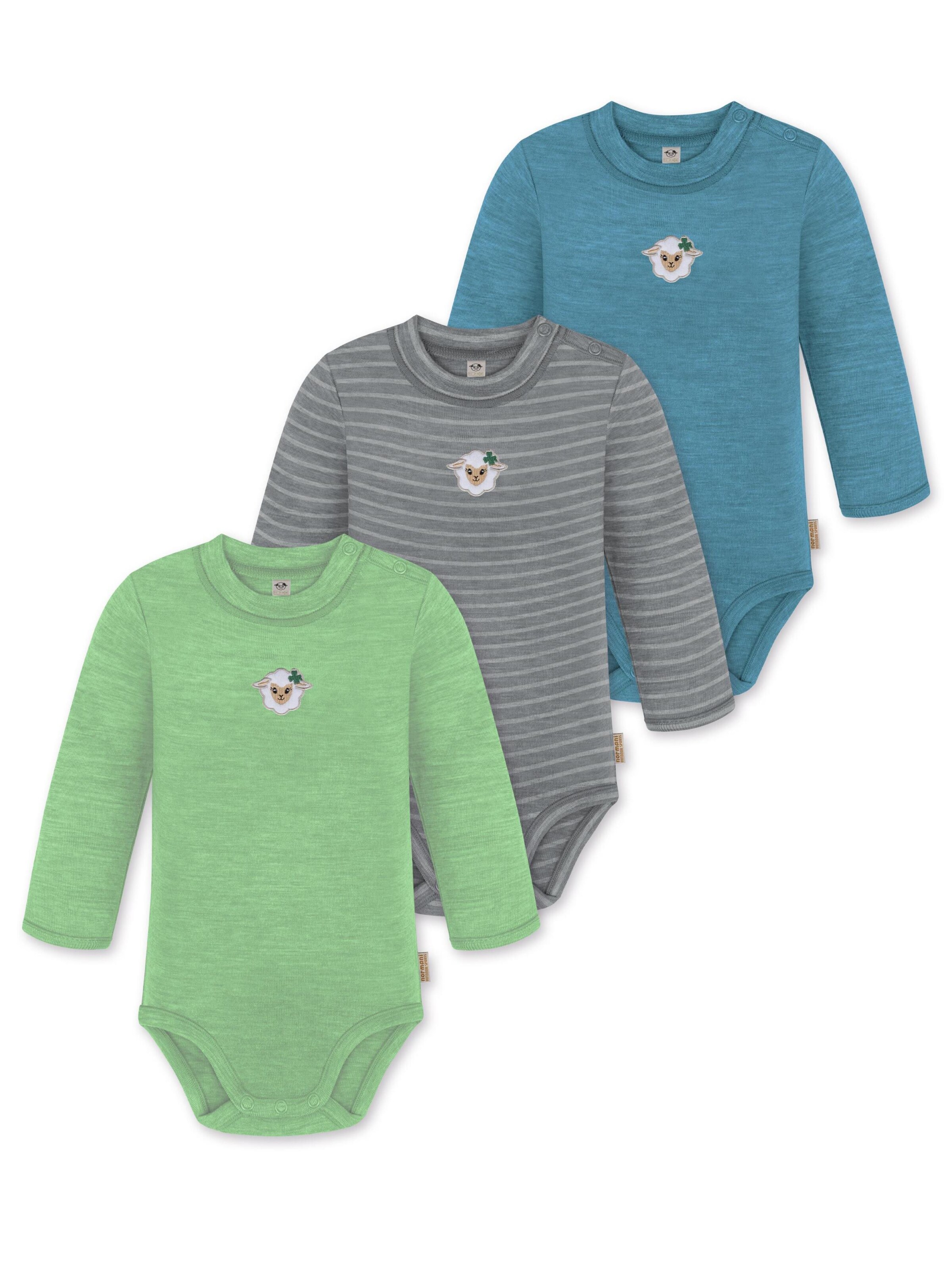 Barboteuse / body normani en mélange de couleurs : devant