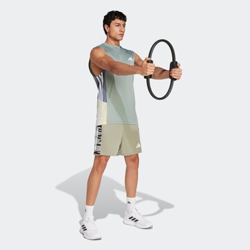 ADIDAS PERFORMANCE Regular Workout Pants 'Essentials' in Green