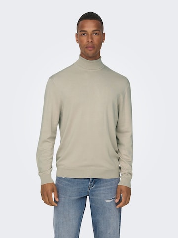 Only & Sons Sweater in Grey: front