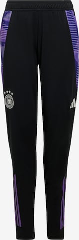 ADIDAS PERFORMANCE Slim fit Workout Pants 'DFB Tiro 24' in Black: front