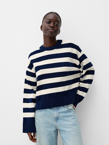 Blue and white sweater sale