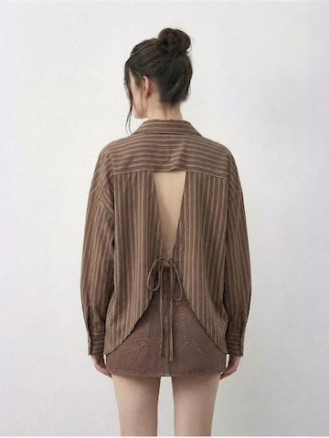 T-shirt Bianco Lucci en marron