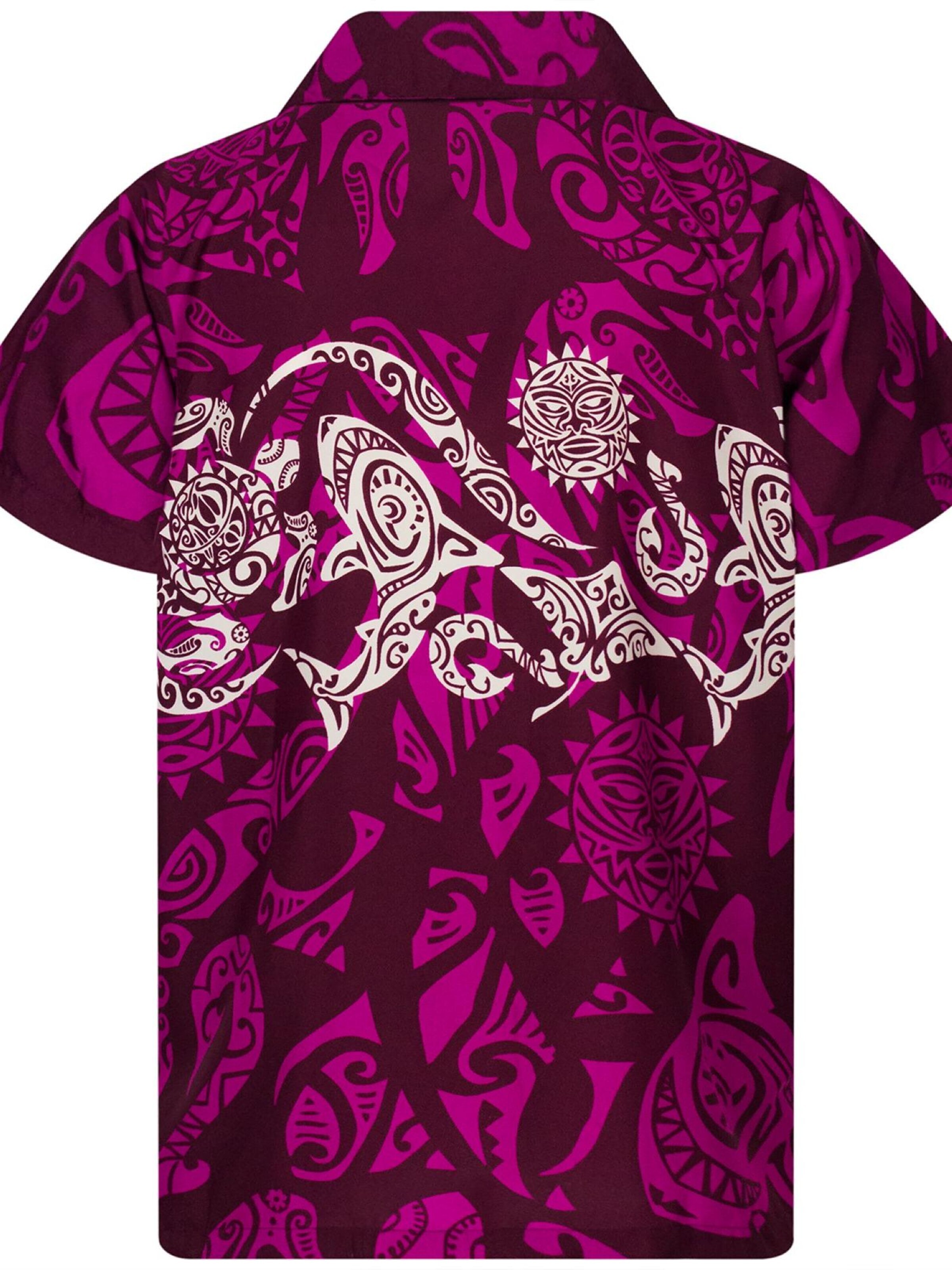 King Kameha - Camiseta 'Maori Chest' en lila