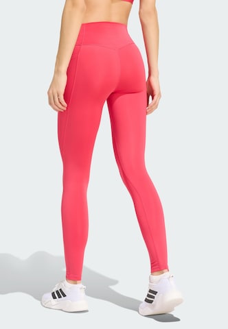 ADIDAS PERFORMANCE Скинни Спортивные штаны 'Opt Ess' в Ярко-розовый