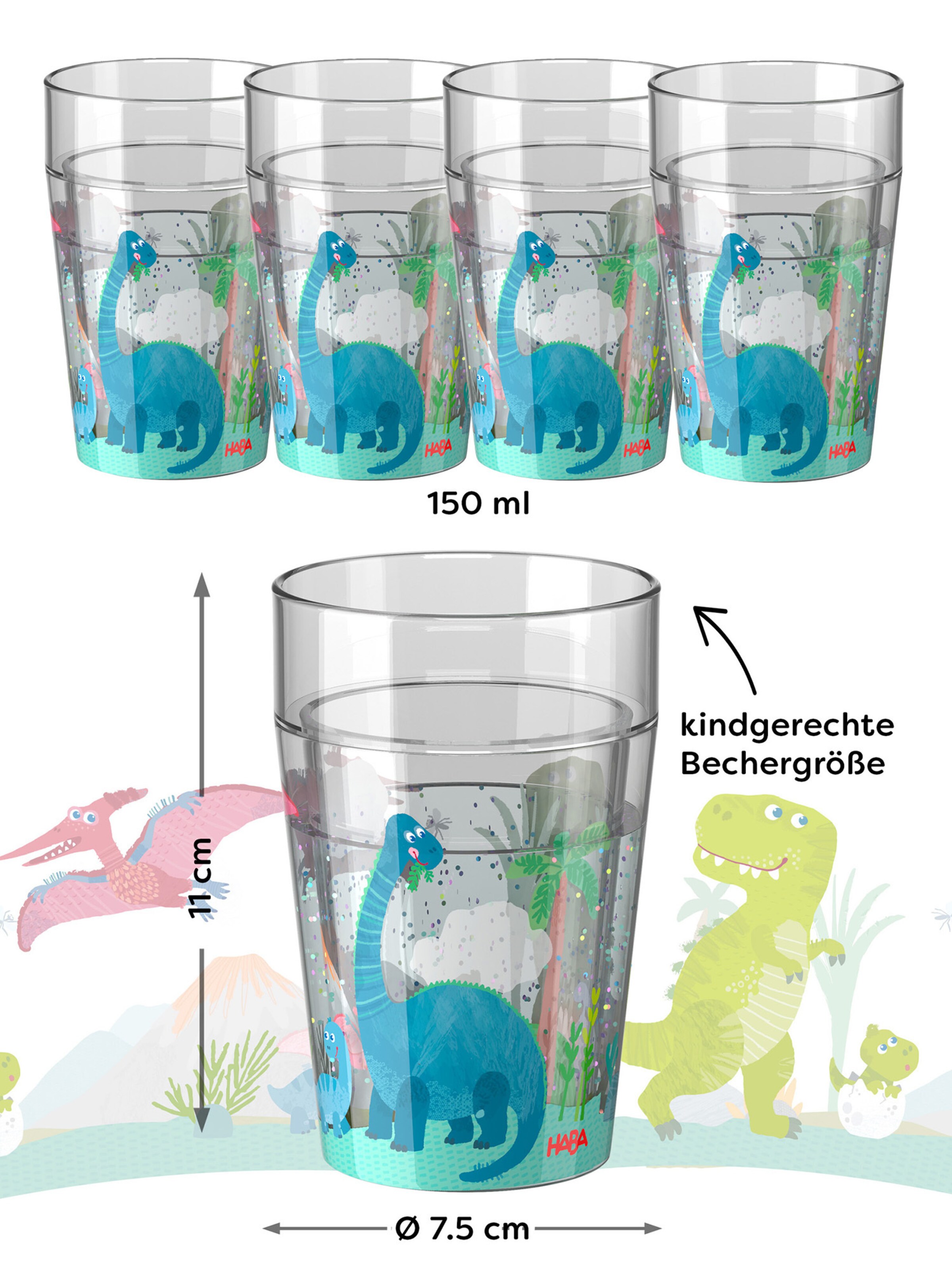 HABA Becher ' Glitzerbecher ' in Mischfarben: Vorderseite