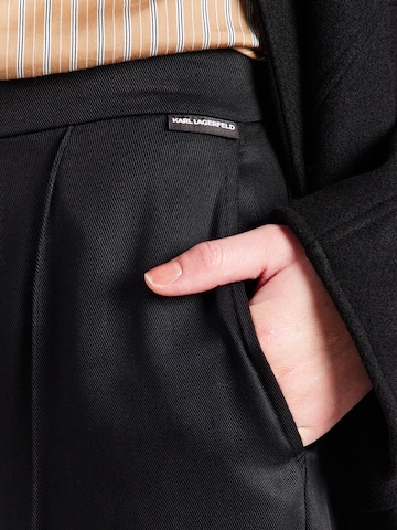 Karl Lagerfeld Wide Leg Hose 'EVERYDAY' in Schwarz