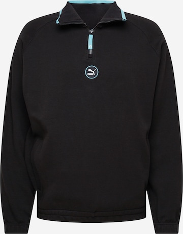 PUMA Athletic Sweatshirt in Black: front