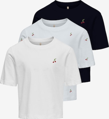 KIDS ONLY GIRL Shirt 'Rex Ketty' in White: front