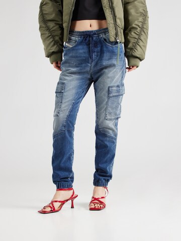 DIESEL Tapered Cargojeans '2051 D-URSY' i blå: framsida