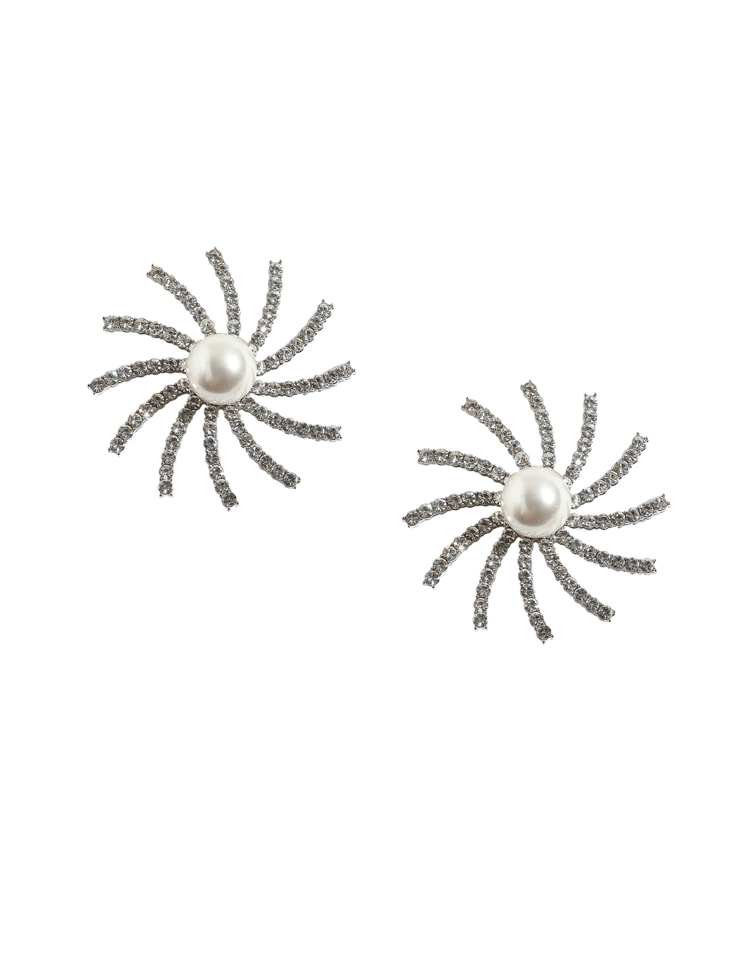 SOHI Ohrringe 'Diot' in Silber: Vorderseite