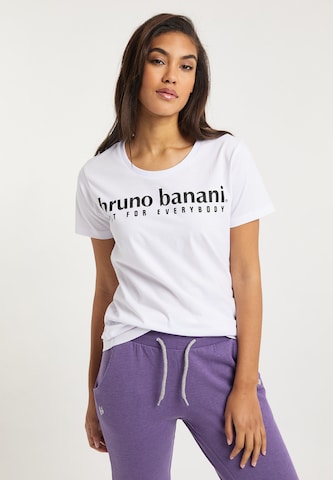 BRUNO BANANI Shirt 'Black' in Wit: voorkant