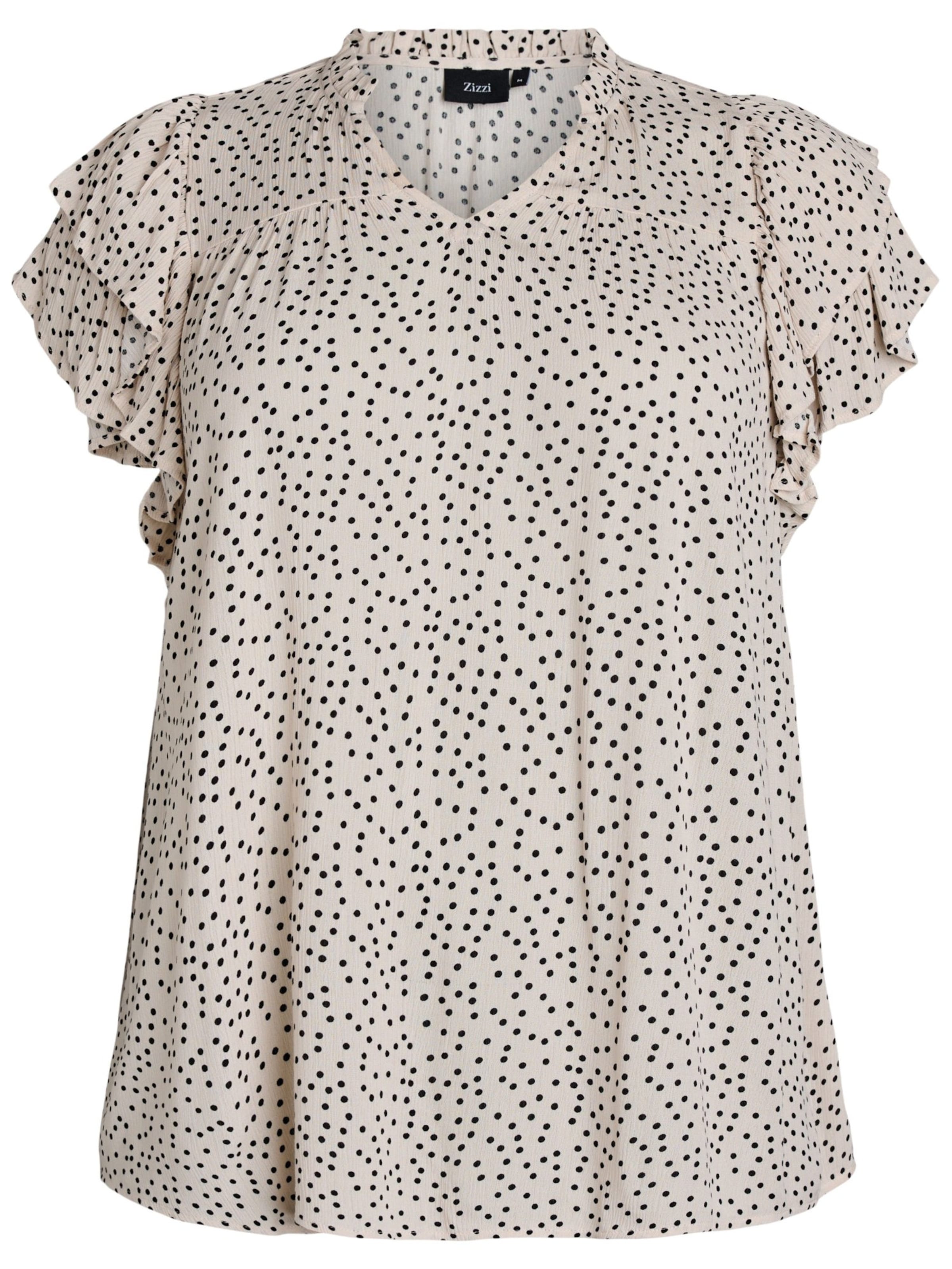 Zizzi Bluse 'Vwisma' i beige: forside