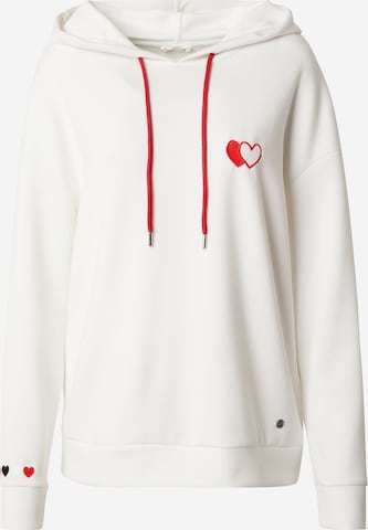 Key Largo Sweatshirt 'CHERIE' in Wit: voorkant