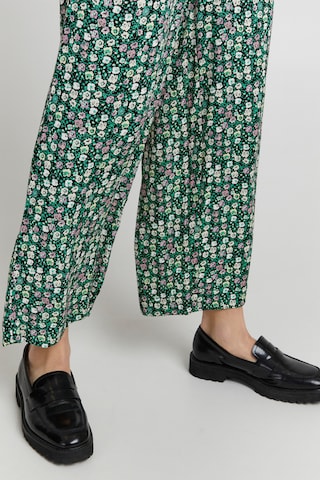 ICHI Wide leg Pants 'IHMARRAKECH' in Green