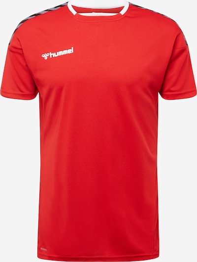 Hummel Functioneel shirt in de kleur Basaltgrijs / Rood / Zwart / Wit, Productweergave