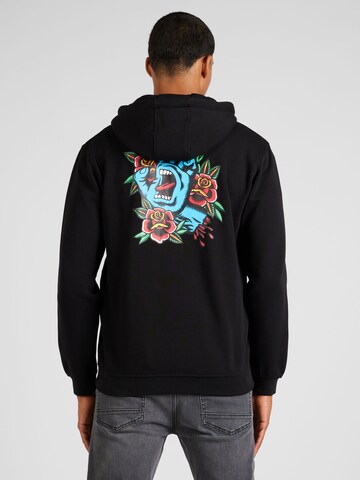 Santa Cruz - Sudadera con cremallera 'Screaming Flash' en negro