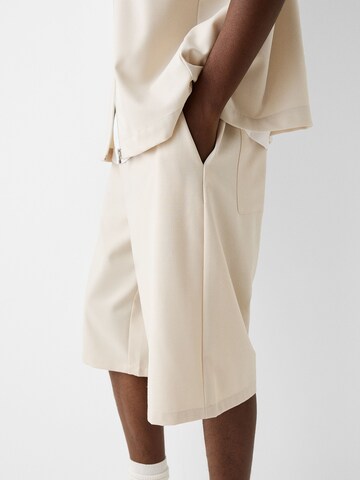 Bershka Loosefit Bukser i beige
