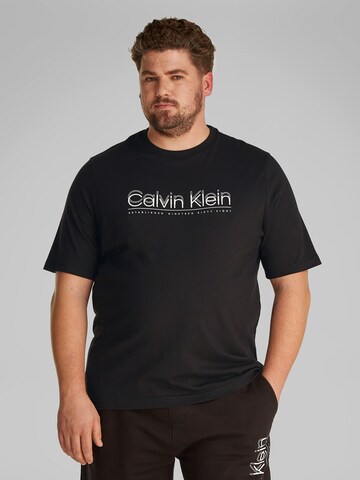 Calvin Klein Big & Tall Shirt in Black: front