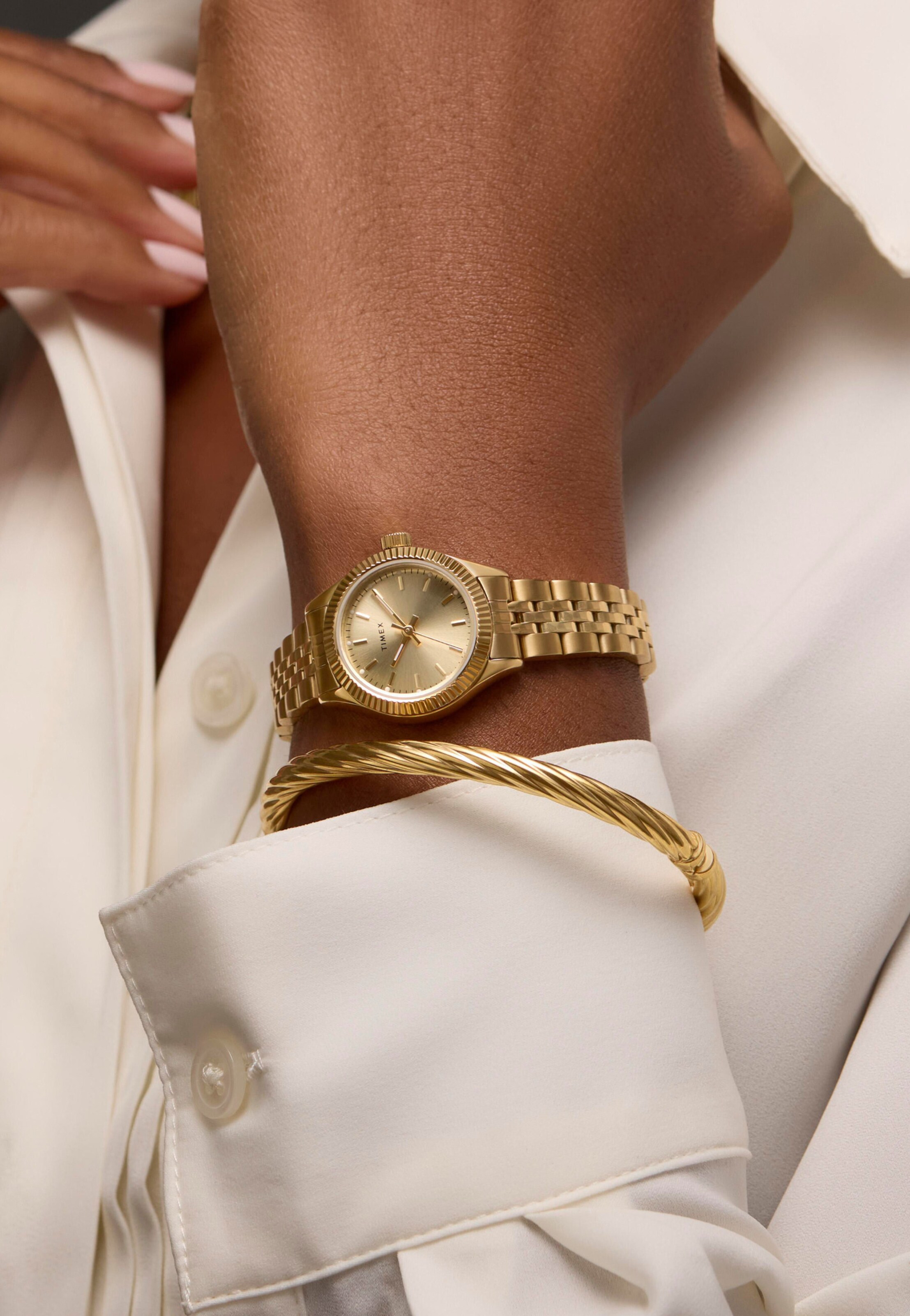 TIMEX Analoog horloge 'Mini Legacy Analog' in Goud: voorkant