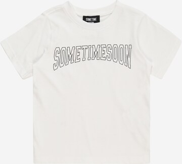 T-Shirt SOMETIME SOON en blanc : devant