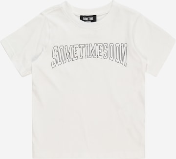 T-Shirt SOMETIME SOON en blanc : devant