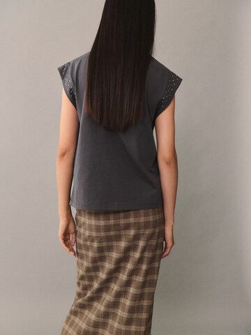 MANGO T-Shirt 'TACHA' in Grau