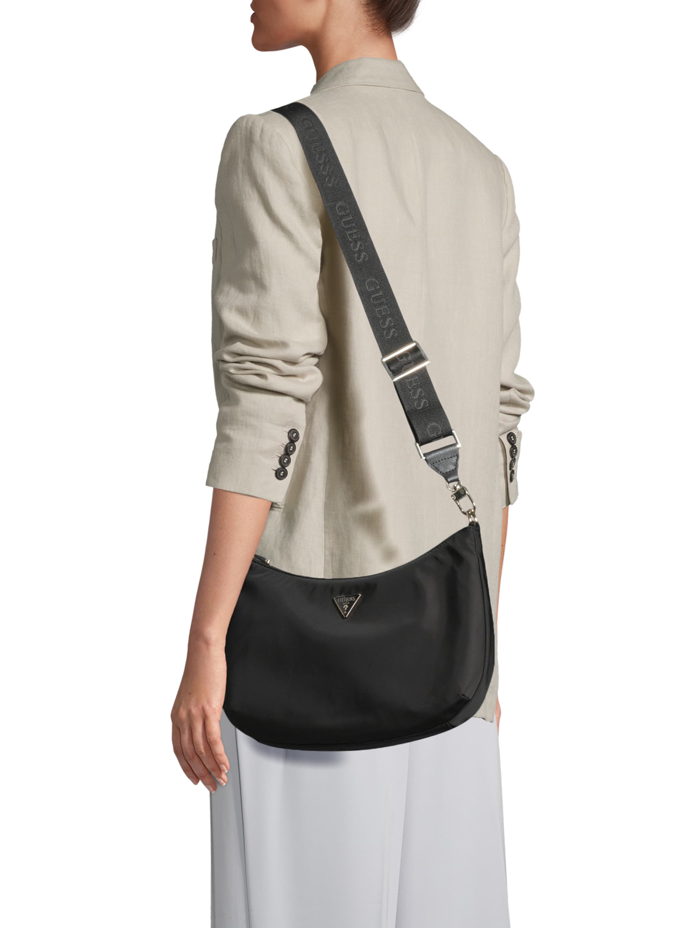 GUESS Torba na ramię 'Gemma' w kolorze czarny