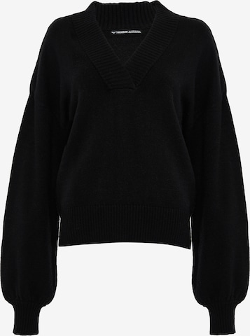 Threadbare Sweater 'Bloom' in Black: front