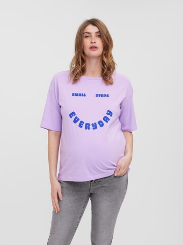 Vero Moda Maternity T-shirt 'Sky Ecody' i lila: framsida