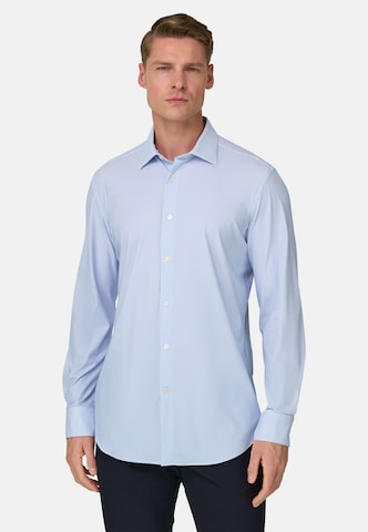 Boggi Milano Regular fit Overhemd in Blauw: voorkant