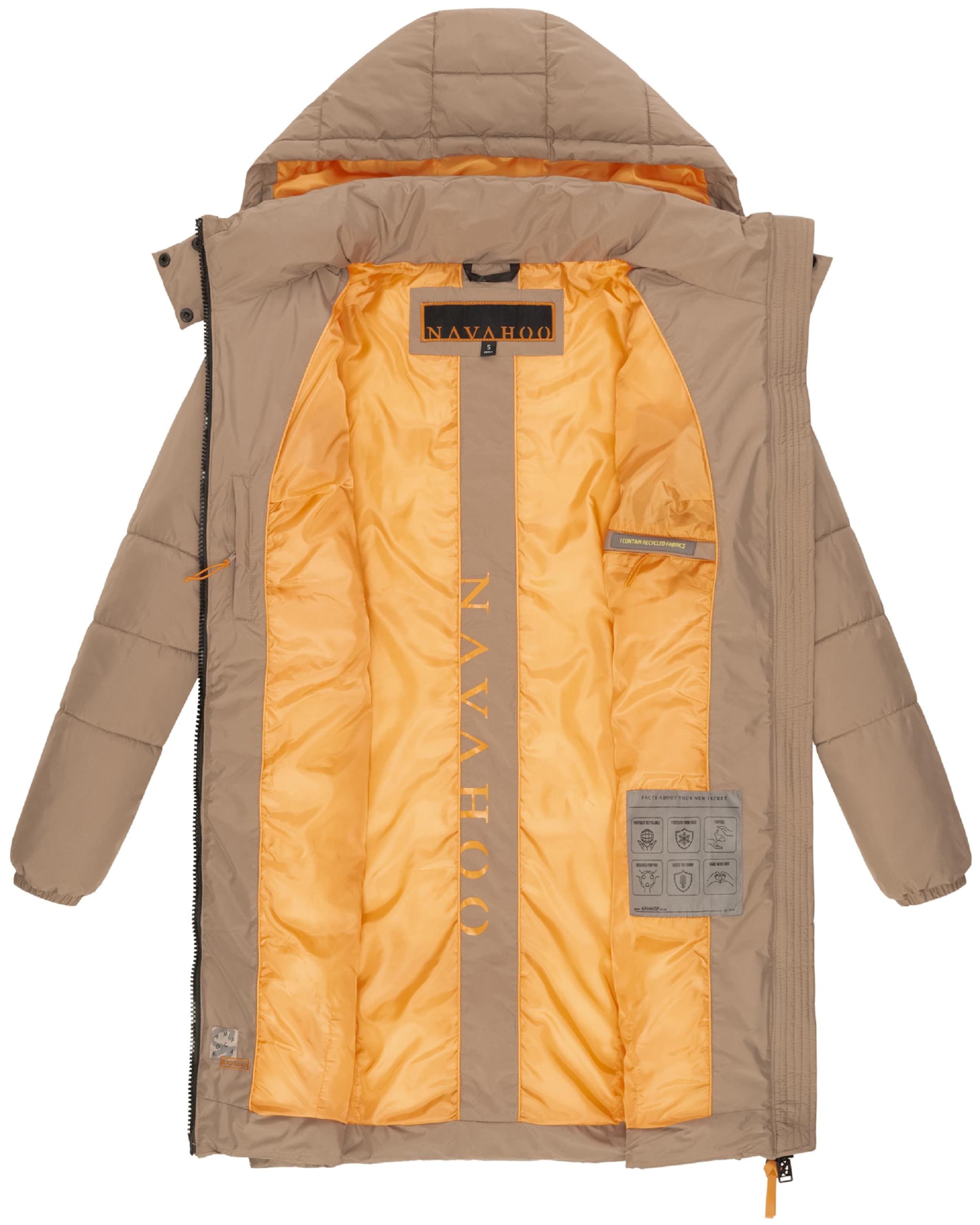 NAVAHOO Vinterkappa 'Bliblablubb 14' i grå