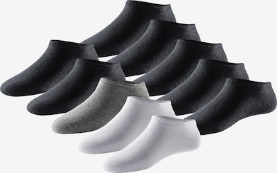 SCHIESSER Füßlinge ' Bluebird ' in grau / schwarz / weiß, Produktansicht