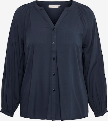 ONLY Carmakoma Blouse 'Kria' in Blauw: voorkant