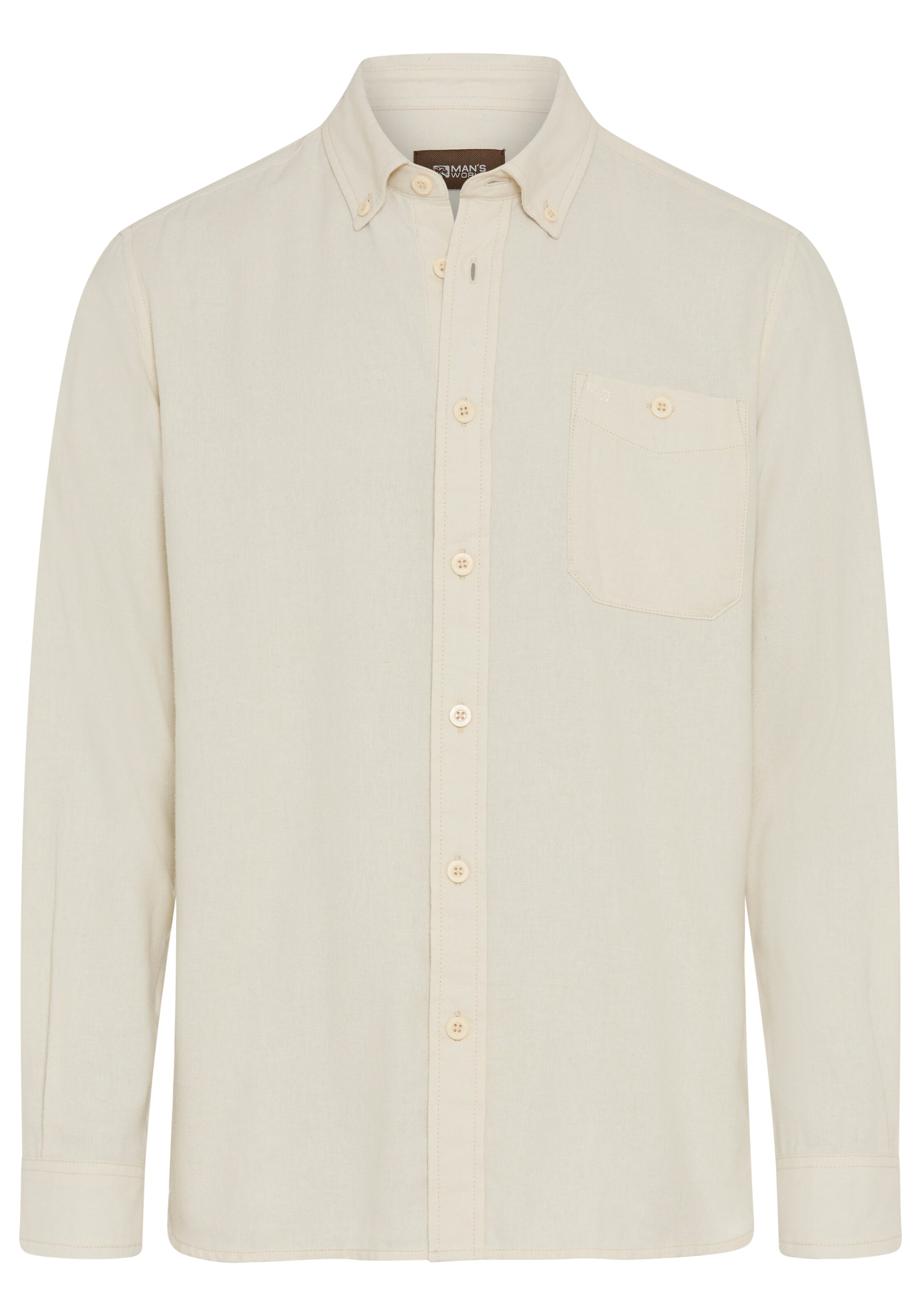 Man's World Regular fit Button Up Shirt in Beige: front