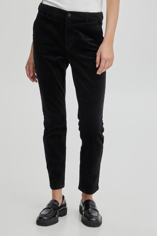 PULZ Jeans Regular Pants 'SALLY' in Black: front