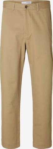 Pantalon 'SLH220HARRY' SELECTED en beige : devant