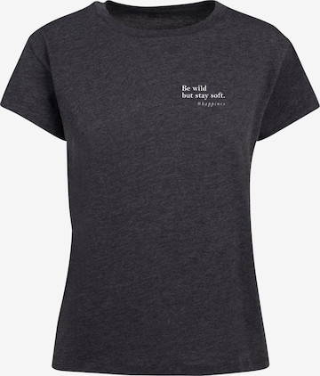 Merchcode Shirt 'Happines' in Grey: front