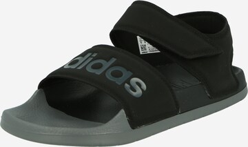 ADIDAS SPORTSWEAR - Sandalias 'Adilette' en negro: frente