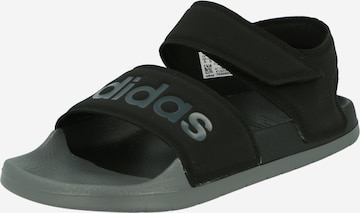 ADIDAS PERFORMANCE Sandals 'Adilette' in Black: front