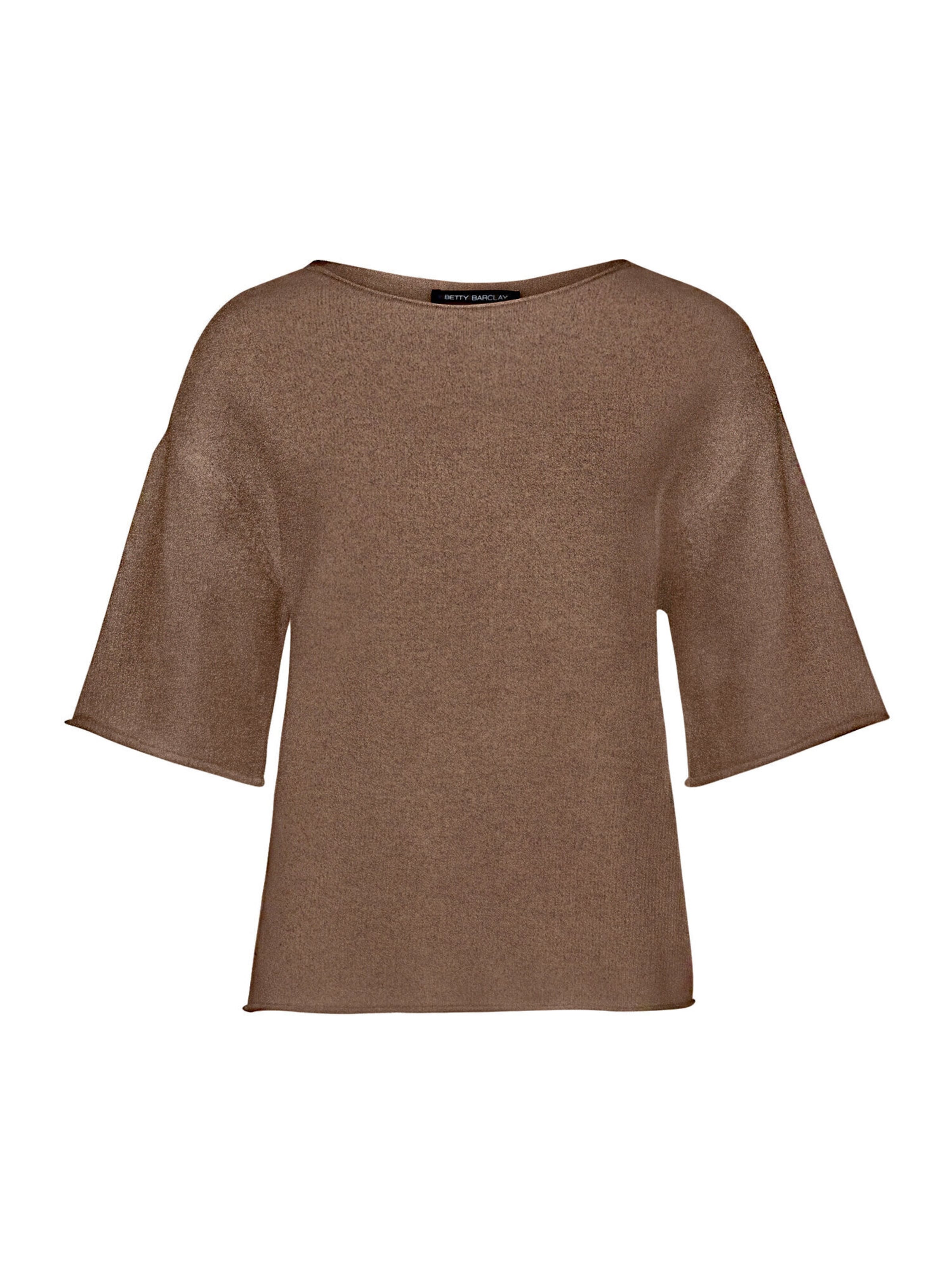 Betty Barclay Strickpullover kurzarm in Braun: Vorderseite