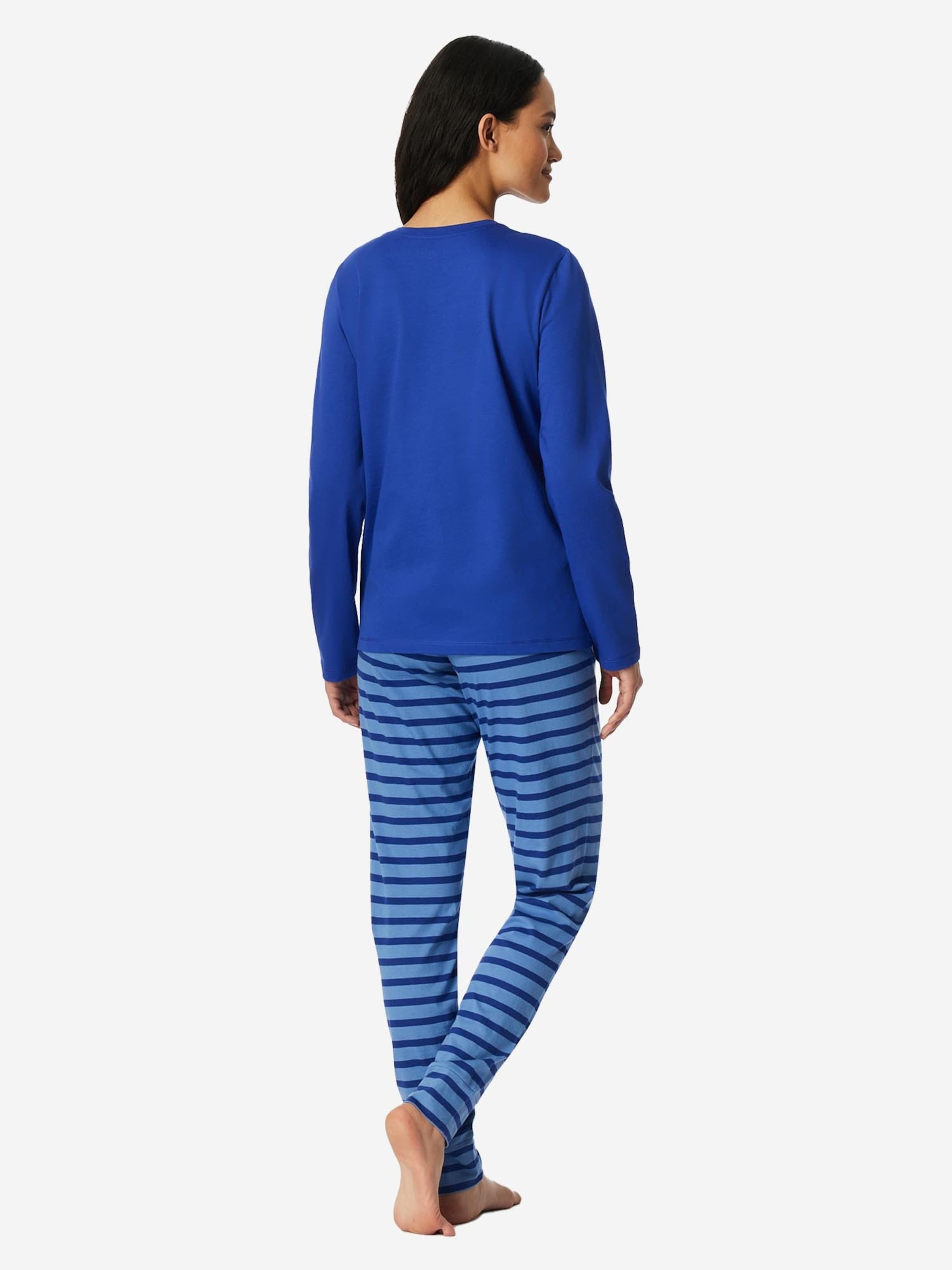 SCHIESSER - Pijama 'Casual Essentials' en azul