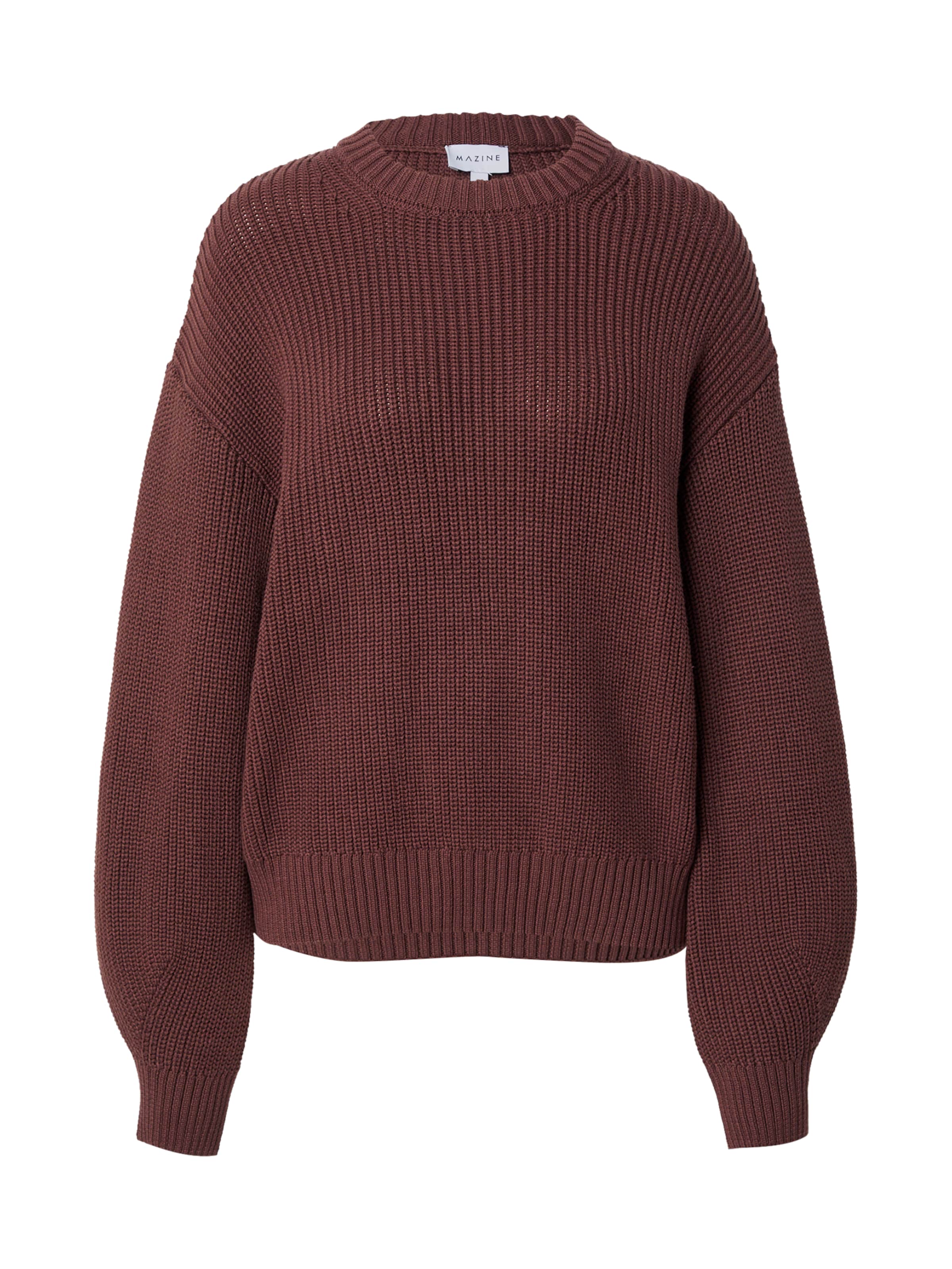 Pull-over mazine en marron : devant