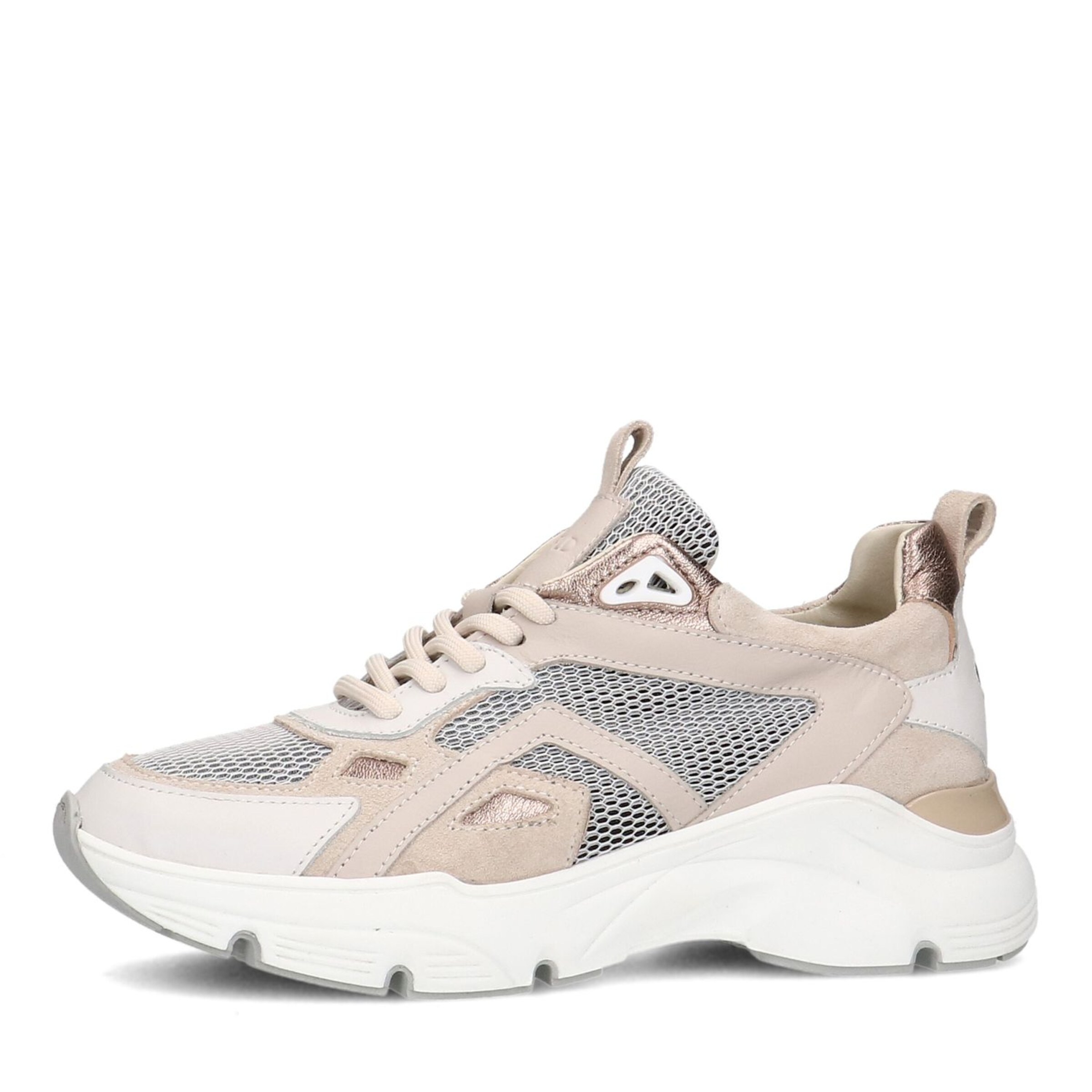MANFIELD Sneakers laag 'Flache' in Beige: voorkant