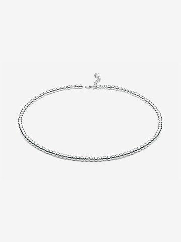CLASSYANDFABULOUS Jewelry Necklace 'CLASSYANDFABULOUS Beaded' in Silver: front