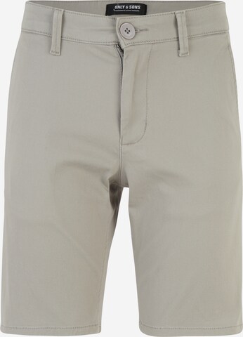 Pantalon chino 'Cam' Only & Sons en gris : devant