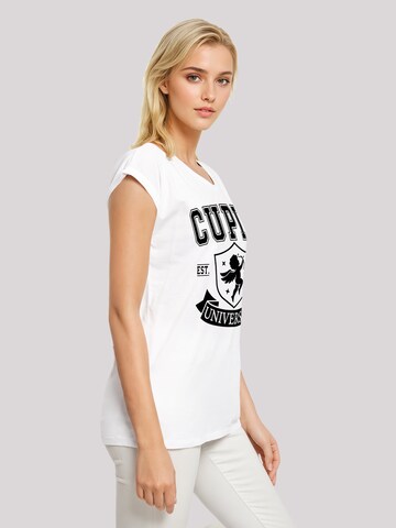 T-shirt 'Cupid University Valentinstag' F4NT4STIC en blanc