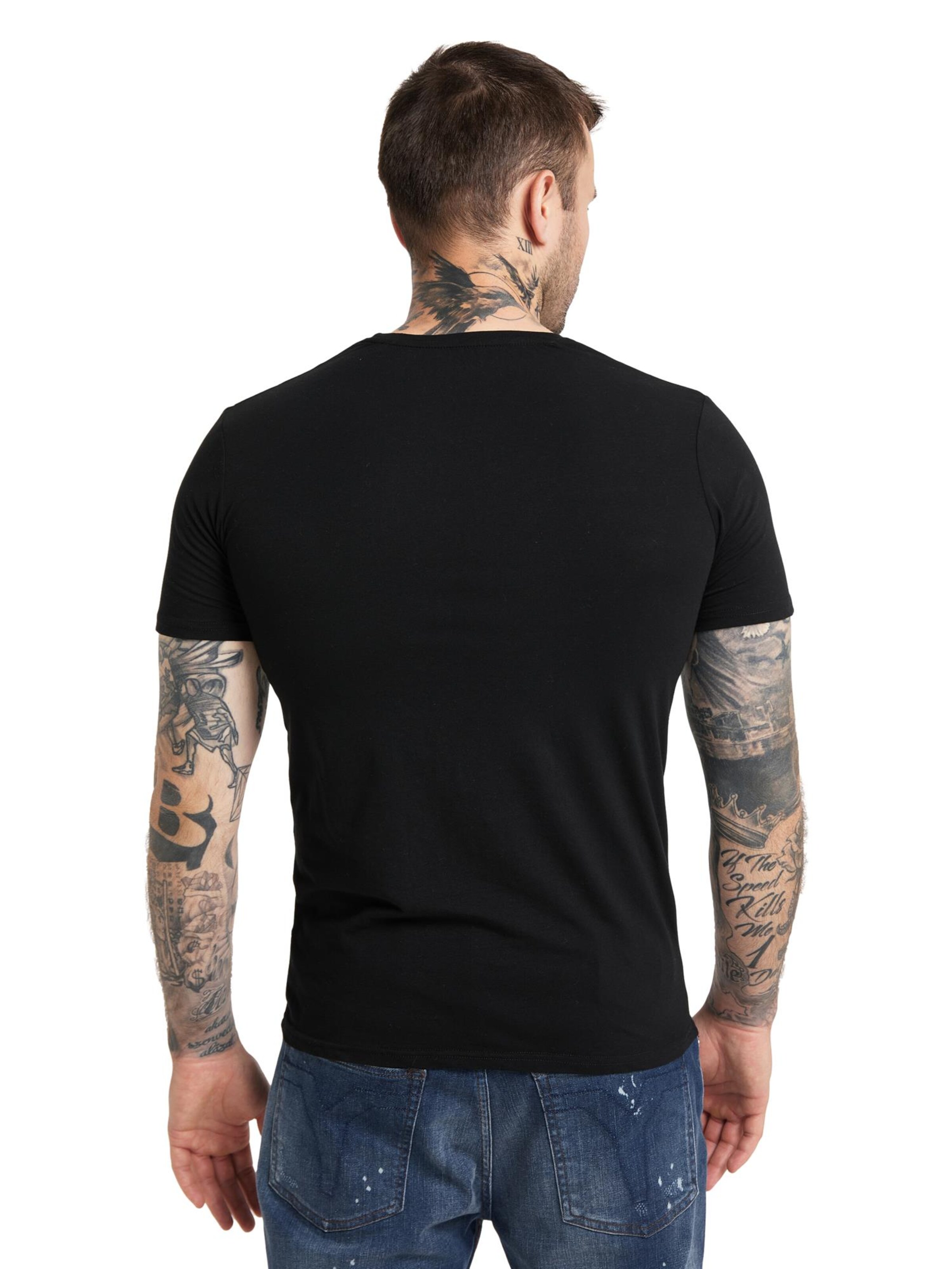 Carlo Colucci T-Shirt in Schwarz