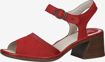 FLY LONDON Strap Sandals in Red: front